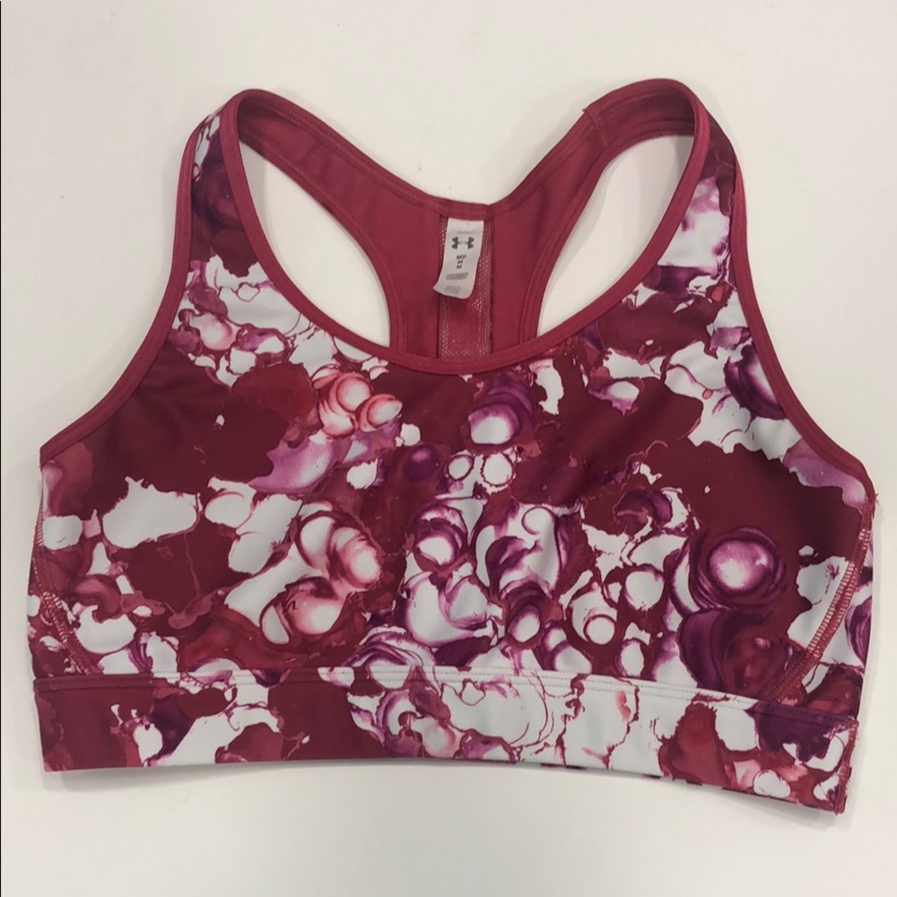 Under Armour Women's Pink and Purple Sports Bra
